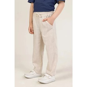 Resim Dmb Boys & Girls Erkek Çocuk Keten Pantolon Bej 4-9 Yaş 