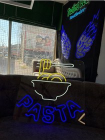 Resim Pasta Yazılı Ve Şekilli Neon Tabela Mavi 