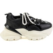 Resim Bambi Siyah Hakiki Deri Kadın Sneaker K01480004103 