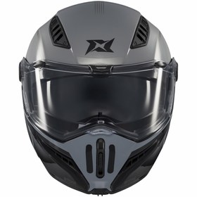 Resim Axxis Ghostfighter Sv Bitone C2 Gri Motosiklet Çene Açılır Kaskı Gri 