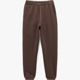 Resim Koton Beli Bağcıklı Şardonlu Cep Detaylı Jogger Eşofman Altı Kahverengi 6wam40013mk Kahve 