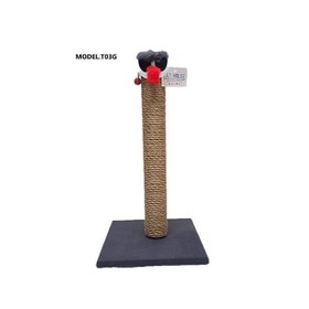 Resim Cat Hause T03 Palyaço Kedi Tırmalama Tahtası Gri 28x28x52 Cm 