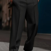 Resim Erkekler için Büyük Beden Resmi ve İş Pantolonları - Esnek Rahat Pantolonlar, Düz Bacaklı Ofis Pantolonları, Tüm Mevsim Giyim, Resmi Etkinlikler, Toplantılar, Günlük Giyim - Klasik Siyah Resmi Giyim, Profesyonel ve Günlük Kıyafetler, Elbise Pantolonları, Çok Yönlü Giyim, Şık Tasarım, Rahat Uygunluk, İş Pantolonları, Modern Erkek Giyim, Dayanıklı Malzeme, Esnek Pantolonlar, Korporatif Giyim, BÜYÜK BEDEN 