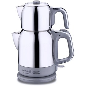 Resim KORKMAZ Çaytema Elektrikli Çaydanlık Inox Gri 1.7 lt A331-10 