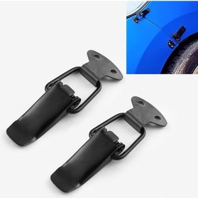 Resim Sones Ea059 2 Parça Araç Modifikasyon Aksesuarları Evrensel Demir Tampon Güvenliği Sabit Toka, Boyut: 26,7 X 80mm 