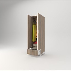 Resim Kenzlife gardırop 2 kapaklı kapılı çekmeceli şebboy 168*50*42 crd ayaklı gardolap dolap 