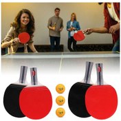 Resim Teltree Profesyonel Masa Tenisi Raketi Seti - 2 Raket 3 Top İle Antrenman 