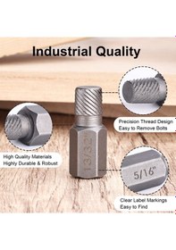 Resim Moveevo Yüksek Kaliteli Krom Vanadyum Çelikten Üretilmiş, Isıl İşlem Görmüş, Dayanıklı Ve Sert Vidalı Çıkartıcı Seti 10 Parça, 3.2-10.3mm 