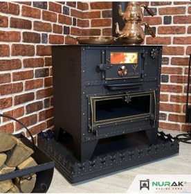 Resim Nurak Rize Kuzinesi Gold Camlı Kömür Odun Kuzinesi 