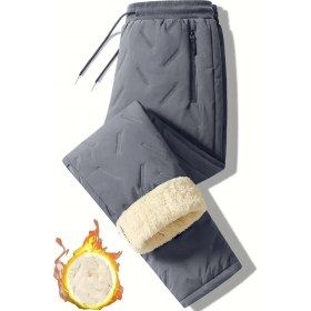 Resim Ghassy Co. Unisex Çift Katman Ultra Termal Su ve Rüzgar Geçirmez Kayak Motorcu Içi Kürklü Pantolon 