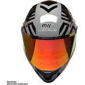 Resim Motoanl Motosiklet Bee Güneş Vizörlü Fiber Kask Full Face Kapalı Kask 