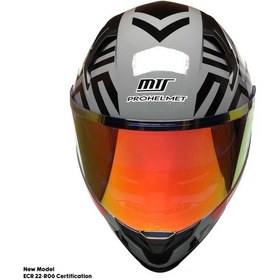 Resim Motoanl Motosiklet Bee Güneş Vizörlü Fiber Kask Full Face Kapalı Kask 