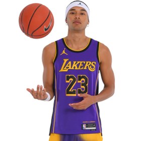 Resim Los Angeles Lakers Erkek Mor Basketbol Forma DO9530-508 