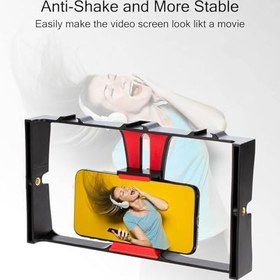 Resim Coverzone Cep Telefonu için Tutucu Kafes, Canlı Yayın Vlog, Kick, Youtubes Için Mini Taşınabilir Panel, Kıskaçlı Telefon Tutucu, YouTube ve Yayıncı Telefon Sabitleyici PU3007 (PU3007 - Kırmızı) 