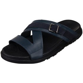 Resim Paşa107 Lacivert Dana Derisi Erkek Sandalet Terlik %100 Dana Derisi Rahat Kalıp Şık Tasarım Yeni Sezon Lacivert Deri 