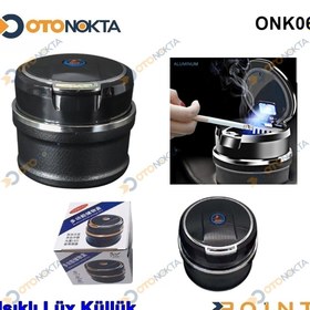 Resim Point Dizaynpark Araç Içi Küllük Bardaklığa Uyumlu Mavi Işıklı Kapaklı Lüx A+++ Kalite 