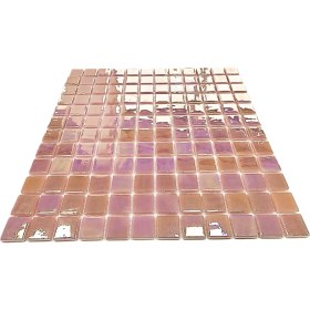 Resim Mozaikristal Hobi ve Sanatsal Çalışmalar Için 25X25 Sedefli Lila, 31,5X31,5CM. Fileli Cam Mozaik. 