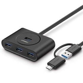 Resim Type-C Ve Usb 3.0 4 Portlu Hub Çoklayıcı 