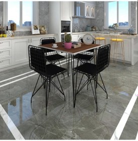Resim Knsz masa sandalye takımı hem75mazlum cvzsyh 080*080 sm 4 sandalye syhsyh sırt minderli 