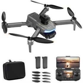 Resim M104 Kameralı Drone Ekranlı Kumanda Optik Akış Hd Çekim 360 Roll Led Işıklı Yedek Pilli 