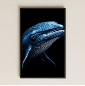 Resim Mavi Balina Temalı Hiperrealist Şeffaf Pleksi Tablo 