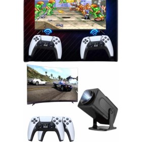 Resim Marsilyan Retro Video Oyunu Konsolu Android Tv El Oyun Konsolu Wıfı Taşınabilir Projeksiyon - MCT7728-5554 