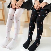 Resim 2'li Paket Kız Çocuk Bale Çorapları - Pastel Pembe Tavşanlı, Kaymaz Hafif Her Mevsim Taytlar, Dans ve Günlük Kıyafetler İçin - Yumuşak Günlük Bacak Giyimi, Genç Dansçılar için Kaliteli Çocuk Giysileri, Elde Yıkama Önerilir 