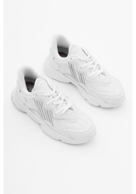 Resim Tonny Black Rahat Kalıp Yüksek Taban Şeritli Bağcıklı Beyaz Cilt Spor Ayakkabı Tb248-0 Beyaz Cilt | Unisex 