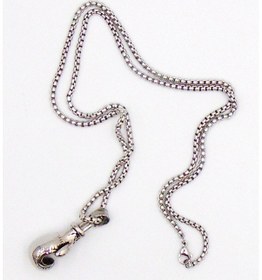 Resim Unisex Gümüş Renk 3d Boks Eldiveni Paslanmaz Çelik Kolye 70cm 