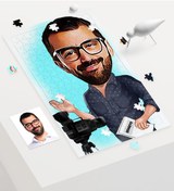 Resim Kişiye Özel Bay Yönetmen Karikatür 240 Parça A3 Puzzle - 1 