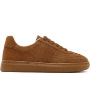 Resim Derimod Kadın Taba Bağcıklı Kalın Tabanlı Süet Sneaker 25AFE145210 