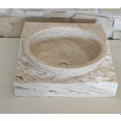 Resim Polen Stone Kaya Modeli Silver Traverten Lavabo 