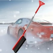 Resim Willowhaven 2si1 Kırmızı Araç Kar Küreği Ve Buz Kırıcı Kaymaz Tutamaklı Kompakt 