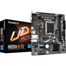 Resim Daisy Home Gigabyte H610M H V2 Ana Kart - Intel Core 14. Cpu'ları Destekler, 4+1+1 Hibrit Dijital Vrm, 5600 Mhz'e Kadar Ddr5, 1 x Pcıe 3.0 M.2, Gbe Lan, USB 3.2 Gen 1 