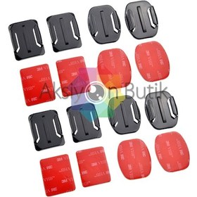 Resim Aksiyon Kamera - 4 Düz 4 Eğimli Bağlantı Aparatı 