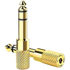 Resim SELIACR 6,35 mm Erkek - 3,5 mm Dişi Kaplama Stereo Jak Adaptörü, Jack 6.3 3.5 Amplifikatör Kulaklık Adaptörü Gitar Elektronik Klavyeler Kulaklıklar ile Uyumlu 