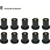 Resim Sunshine022 M4 M5 M6 Metrik Lastik Conta Somunları Motosiklet Rüzgarlık 10 Adet Vida Cıvata Seti 