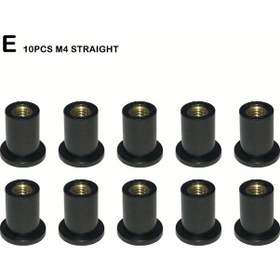 Resim Sunshine022 M4 M5 M6 Metrik Lastik Conta Somunları Motosiklet Rüzgarlık 10 Adet Vida Cıvata Seti 