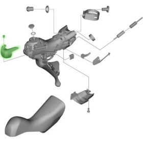 Resim Shimano Ultegra St-r8020 Vites Fren Kolları İsim Plakası Sağ Siyah 