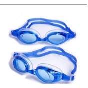 Resim Çocuk Yüzücü Gözlüğü Pvc Çantalı Mavi 8-12 Yaş Beyaz 