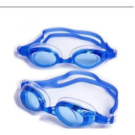 Resim Çocuk Yüzücü Gözlüğü Pvc Çantalı Mavi 8-12 Yaş Beyaz 