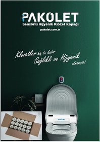 Resim Pakolet Sensörlü Hijyenik Klozet Kapağı Ve 15 Adet Hijyen Rulosu 