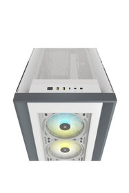 Resim Corsair iCue 5000X RGB Tempered Glass Beyaz Mid Tower Kasa 
