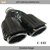 Resim Carmind Sport Çiftli Siyah Egzoz Ucu C-443 