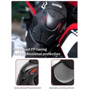 Resim Pazly Konforlu Motosiklet Dizlik & Dirseklik Seti - Nefes Alabilir, Reflektif, Siyah/beyaz 