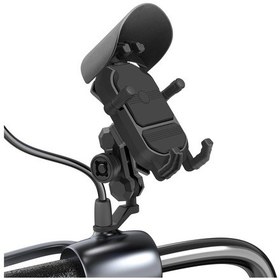 Resim Youmex Su Geçirmez 360 Dönebilen Motosiklet Telefon Tutucu, 3.5-6.5 İnç Telefonlar İçin Hırsızlığa Karşı Koruma Siyah 