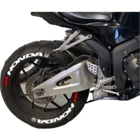 Resim Honda Motorsiklet Lastik Yazısı 8adet Lastik Sticker 15-21inç 