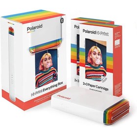 Resim POLAROID Hi-Print 2×3 Gen 2 Beyaz Taşınabilir Bluetooth Foto Yazıcısı Everything Box ( 40'Lı Film Dahil) 