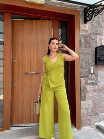 Resim Bel Bağlama Kruvaze Aerobin Takım Yağ Yeşili - S 