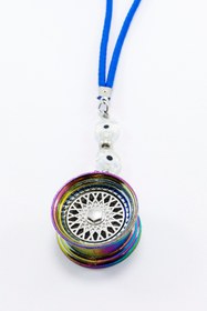 Resim biuti Boncuklu Renkli Jantlı Mini Araba Dikiz Ayna Süsü, Yeni Araba Hediyesi 